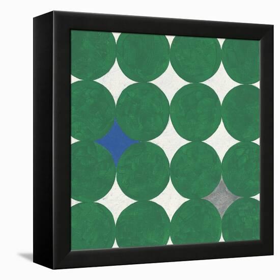 Polka Dot Emerald-Tom Grijalva-Framed Stretched Canvas