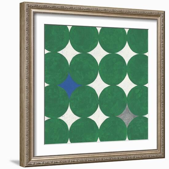 Polka Dot Emerald-Tom Grijalva-Framed Art Print