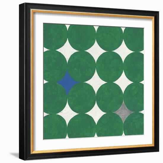 Polka Dot Emerald-Tom Grijalva-Framed Art Print