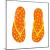 Polka Dot Flip Flops III-Julie DeRice-Mounted Art Print