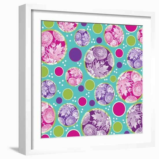 Polka Dot Floral-Bee Sturgis-Framed Art Print