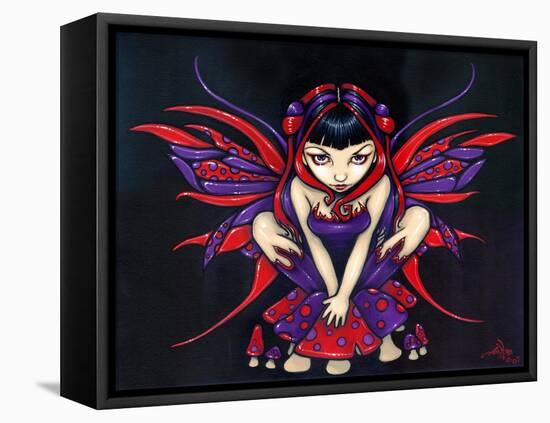 Polka Dot Mushroom Fairy-Jasmine Becket-Griffith-Framed Stretched Canvas