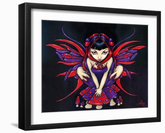 Polka Dot Mushroom Fairy-Jasmine Becket-Griffith-Framed Art Print