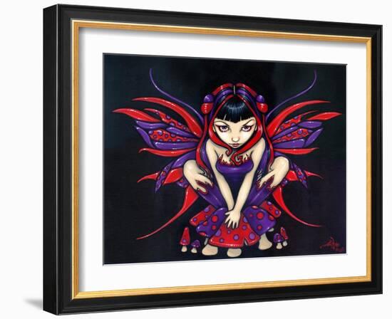 Polka Dot Mushroom Fairy-Jasmine Becket-Griffith-Framed Art Print