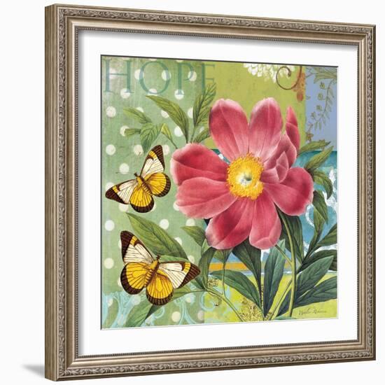 Polka Dot Peony-Walter Robertson-Framed Art Print