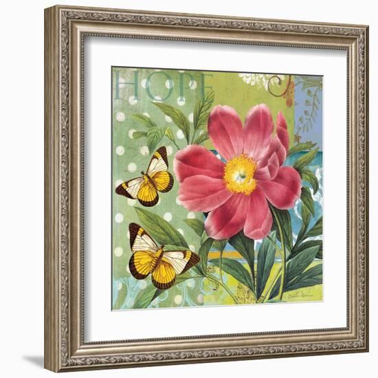 Polka Dot Peony-Walter Robertson-Framed Art Print