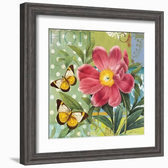 Polka Dot Peony-Walter Robertson-Framed Art Print