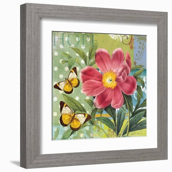 Polka Dot Peony-Walter Robertson-Framed Art Print