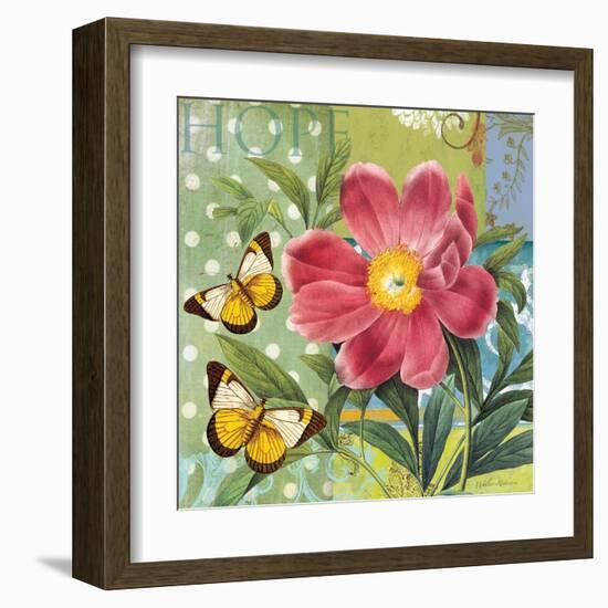 Polka Dot Peony-Walter Robertson-Framed Art Print