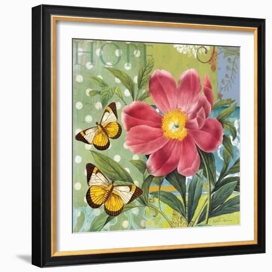 Polka Dot Peony-Walter Robertson-Framed Premium Giclee Print