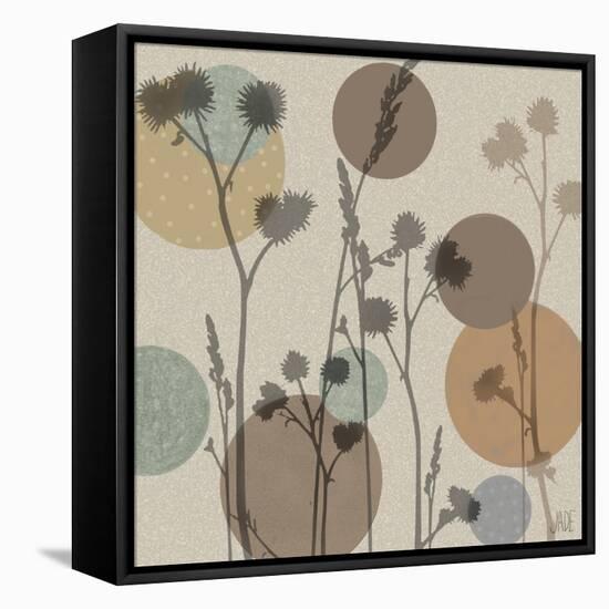 Polka-Dot Wildflowers I-Jade Reynolds-Framed Stretched Canvas