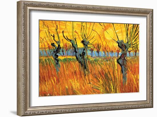 Pollard Willows at Sunset-Vincent van Gogh-Framed Art Print