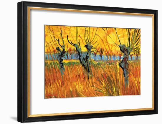 Pollard Willows at Sunset-Vincent van Gogh-Framed Art Print