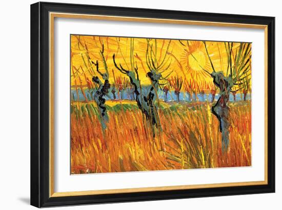 Pollard Willows at Sunset-Vincent van Gogh-Framed Art Print