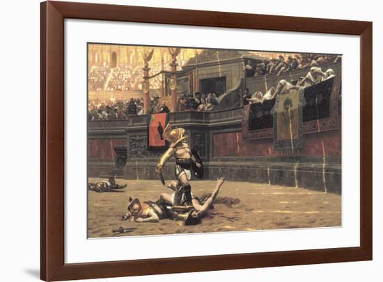 Pollice Verso, 1872-Jean Leon Gerome-Framed Premium Giclee Print