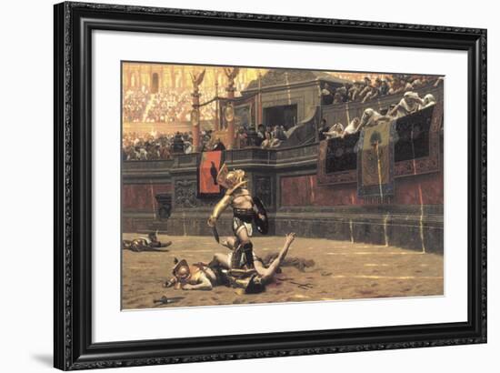 Pollice Verso, 1872-Jean Leon Gerome-Framed Premium Giclee Print