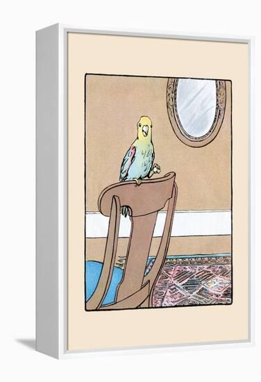 Polly Parrot on the Chair-Julia Dyar Hardy-Framed Stretched Canvas