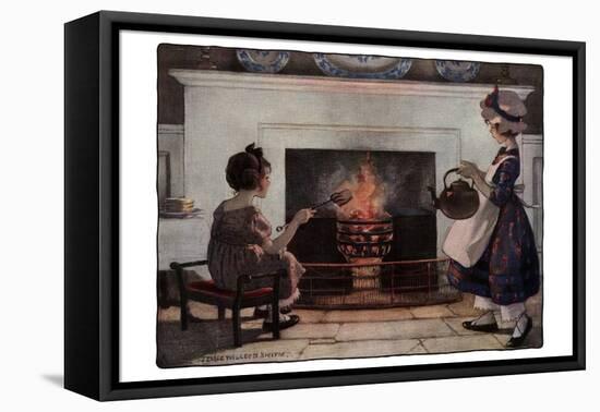 Polly Put in the Kettle-Jesse Willcox Smith-Framed Stretched Canvas