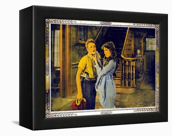 POLLYANNA, l-r: Howard Ralston, Mary Pickford on lobbycard, 1920.-null-Framed Stretched Canvas