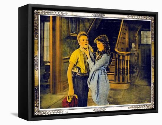 POLLYANNA, l-r: Howard Ralston, Mary Pickford on lobbycard, 1920.-null-Framed Stretched Canvas