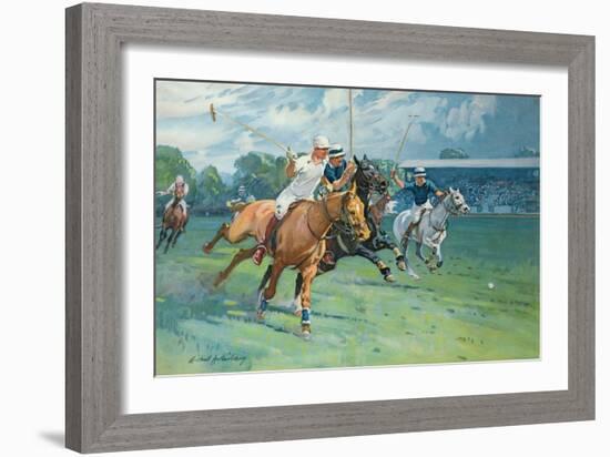 Polo at Hurlingham, the Westchester Cup, 1936-Gilbert Holiday-Framed Giclee Print