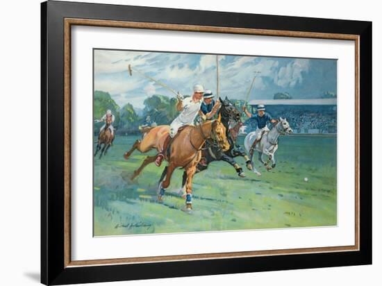 Polo at Hurlingham, the Westchester Cup, 1936-Gilbert Holiday-Framed Giclee Print