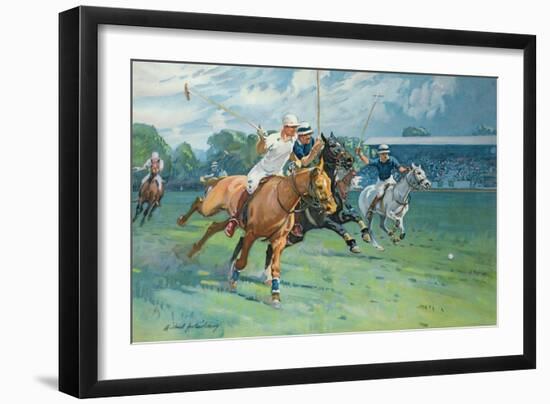 Polo at Hurlingham, the Westchester Cup, 1936-Gilbert Holiday-Framed Giclee Print