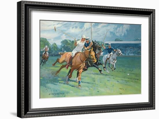 Polo at Hurlingham, the Westchester Cup, 1936-Gilbert Holiday-Framed Giclee Print