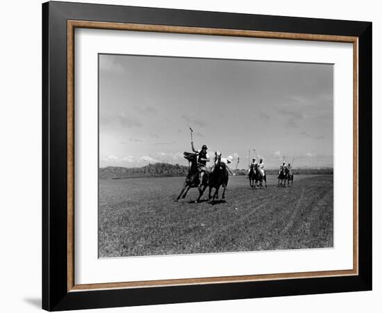Polo Game in Progress at the Canlubang Sugarcane Plantation-Carl Mydans-Framed Photographic Print