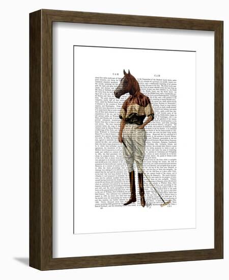 Polo Horse Full-Fab Funky-Framed Art Print