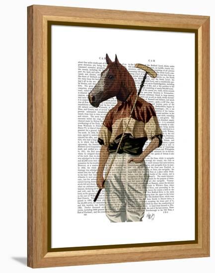 Polo Horse Portrait-Fab Funky-Framed Stretched Canvas