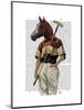 Polo Horse Portrait-Fab Funky-Mounted Art Print