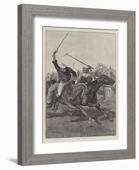 Polo in India-Richard Caton Woodville II-Framed Giclee Print