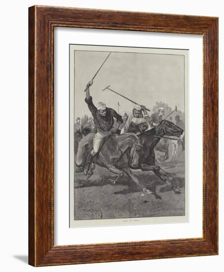 Polo in India-Richard Caton Woodville II-Framed Giclee Print