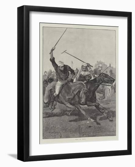 Polo in India-Richard Caton Woodville II-Framed Giclee Print
