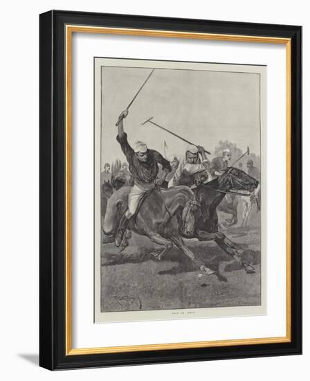 Polo in India-Richard Caton Woodville II-Framed Giclee Print