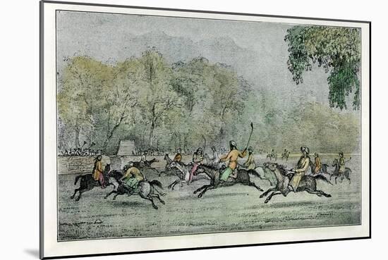Polo in Thibet, 19th Century-null-Mounted Giclee Print