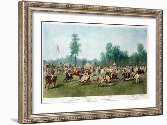 Polo Match at Hurlingham Between the Horse Guards (Blue) and the Monmouthshire Team, 7th July 1877-George Earl-Framed Giclee Print