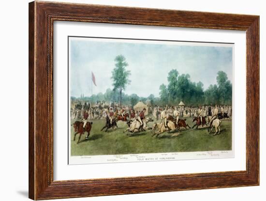 Polo Match at Hurlingham Between the Horse Guards (Blue) and the Monmouthshire Team, 7th July 1877-George Earl-Framed Giclee Print