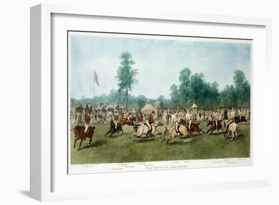 Polo Match at Hurlingham Between the Horse Guards (Blue) and the Monmouthshire Team, 7th July 1877-George Earl-Framed Giclee Print