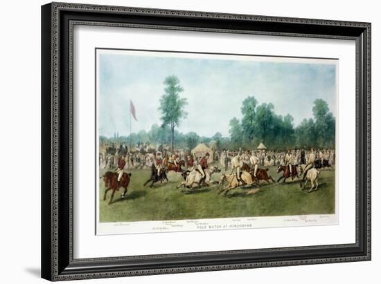 Polo Match at Hurlingham Between the Horse Guards (Blue) and the Monmouthshire Team, 7th July 1877-George Earl-Framed Giclee Print