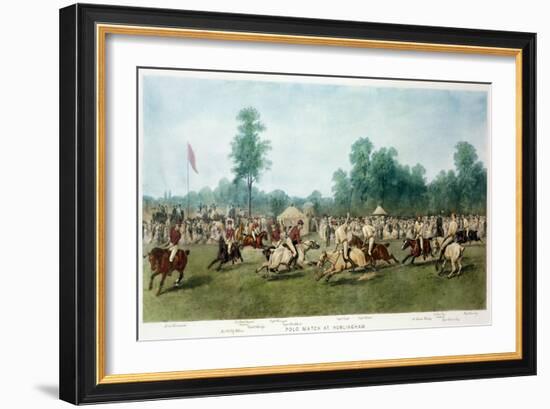 Polo Match at Hurlingham Between the Horse Guards (Blue) and the Monmouthshire Team, 7th July 1877-George Earl-Framed Giclee Print