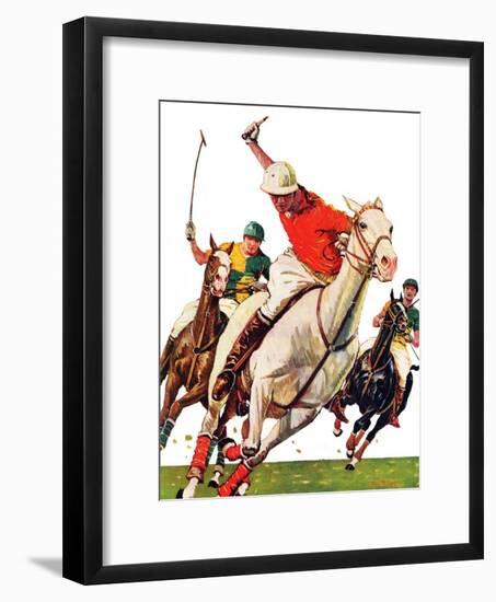 "Polo Match,"June 9, 1934-Maurice Bower-Framed Giclee Print