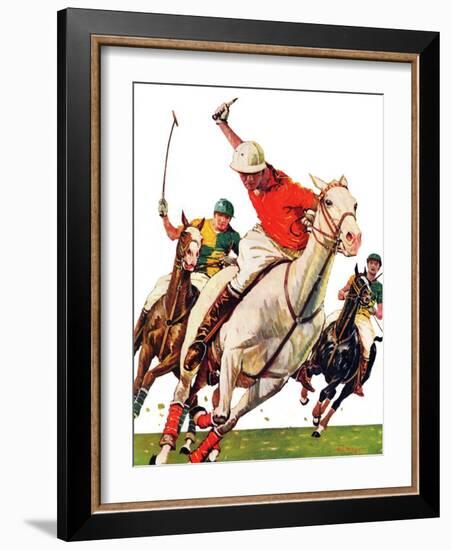 "Polo Match,"June 9, 1934-Maurice Bower-Framed Giclee Print