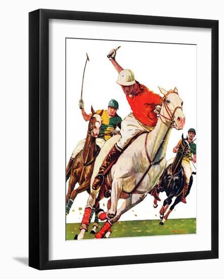 "Polo Match,"June 9, 1934-Maurice Bower-Framed Giclee Print