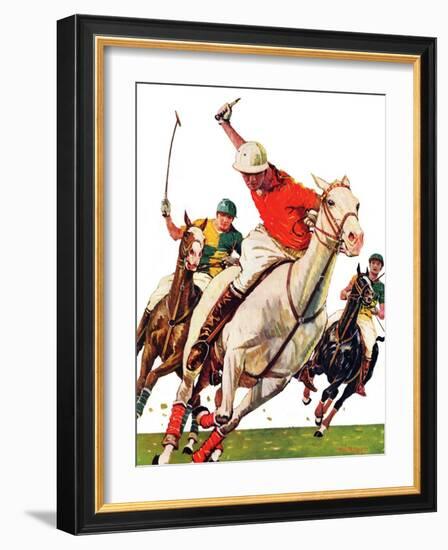 "Polo Match,"June 9, 1934-Maurice Bower-Framed Giclee Print