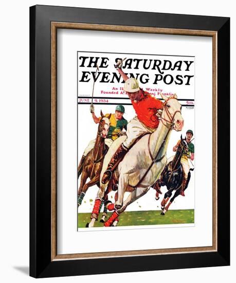 "Polo Match," Saturday Evening Post Cover, June 9, 1934-Maurice Bower-Framed Giclee Print