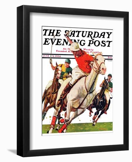 "Polo Match," Saturday Evening Post Cover, June 9, 1934-Maurice Bower-Framed Giclee Print