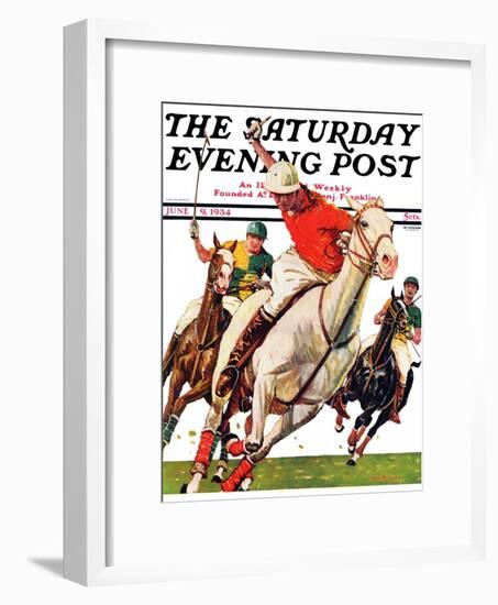 "Polo Match," Saturday Evening Post Cover, June 9, 1934-Maurice Bower-Framed Giclee Print