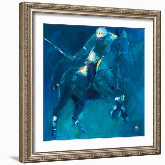 Polo Players - Blue-Neil Helyard-Framed Giclee Print